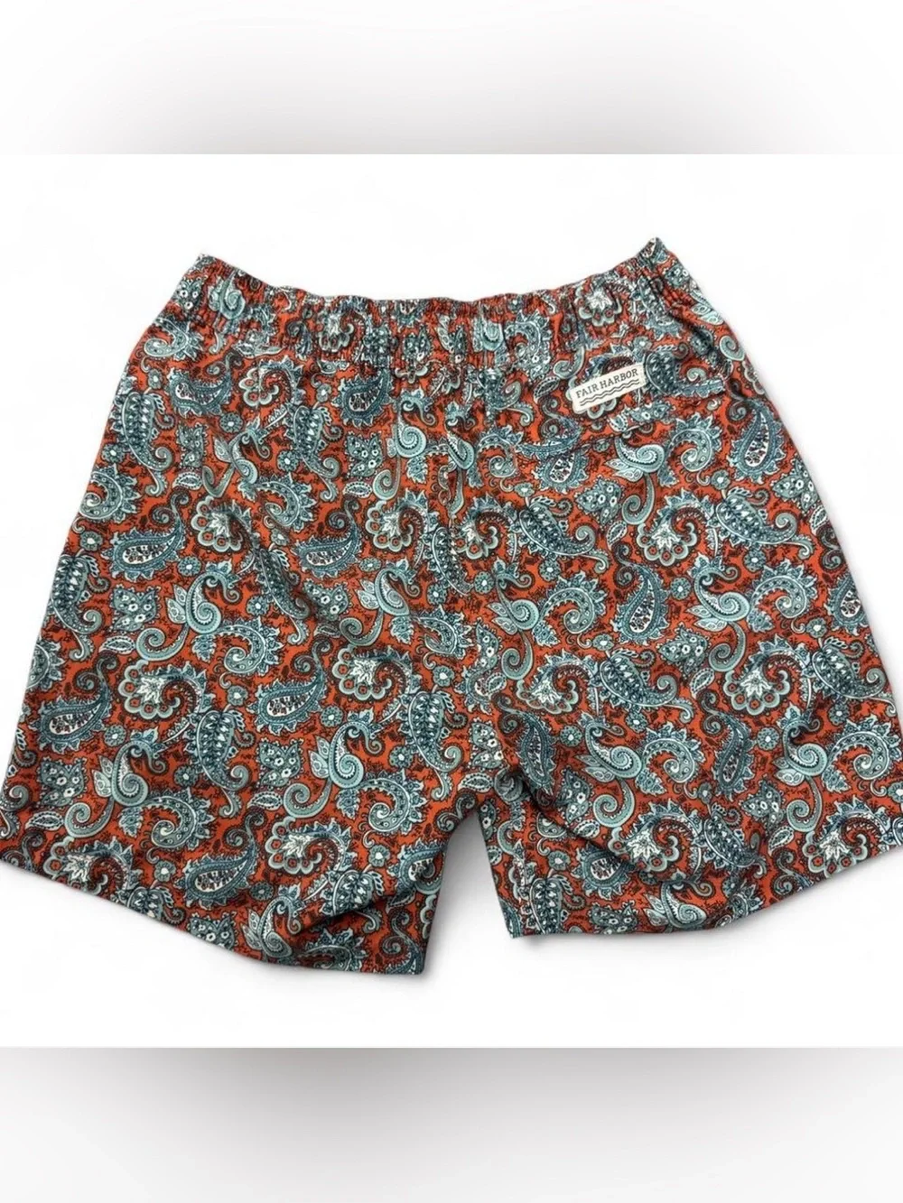 Fair Harbor Bayberry Mens Swim Trunks Paisley Print Size: Medium
